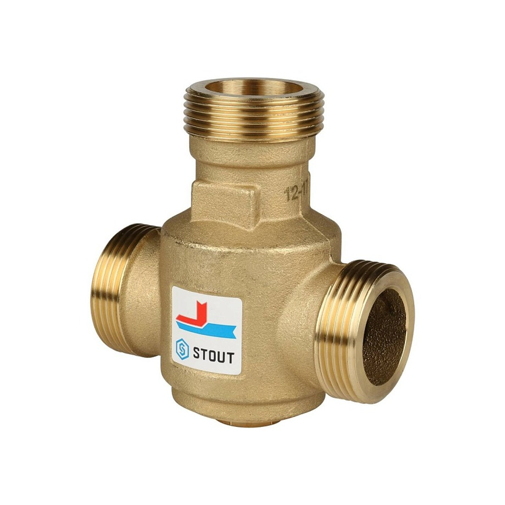 Клапан термостатический смесительный STOUT - 1"1/4 (НР, 60°C)