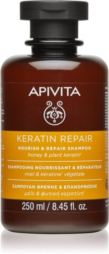 Apivita Keratin Repair - восстанавливающий шампунь с кератином для сухих и поврежденных волос /   250  ml  / GTIN 5201279094607