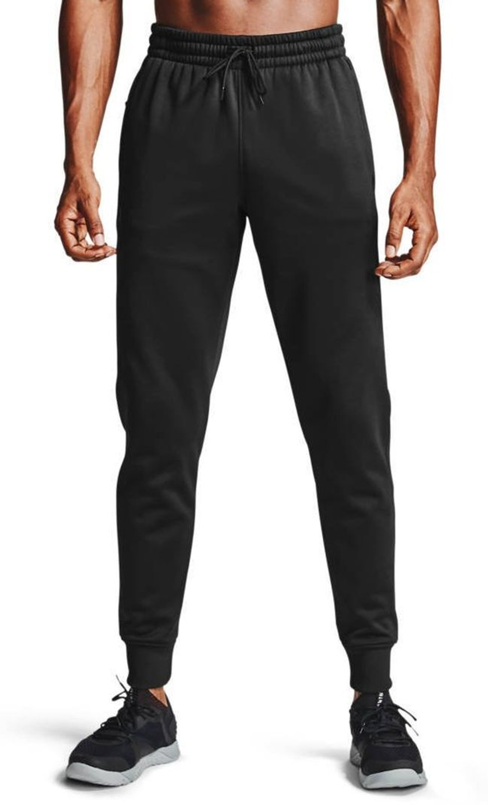 Мужские теннисные штаны Under Armour Men's Armour Fleece Joggers - black