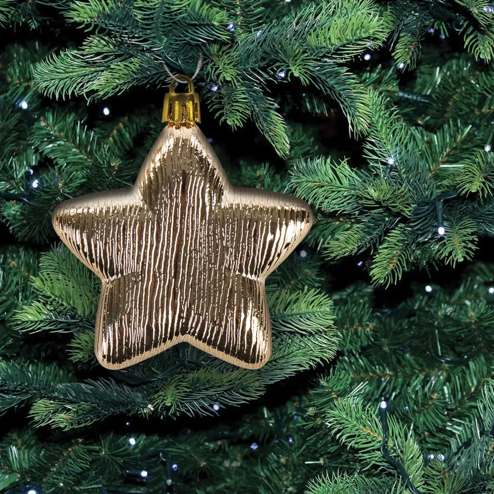 Шары новогодние ёлочные "Pearl River" НАБОР 43 предмета, пластик, золото/перламутр, ЗОЛОТАЯ СКАЗКА, 591129