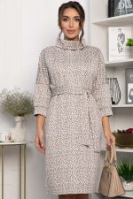 Платье трикотажное Никс (бежевый лео) П14279-4М LT Collection