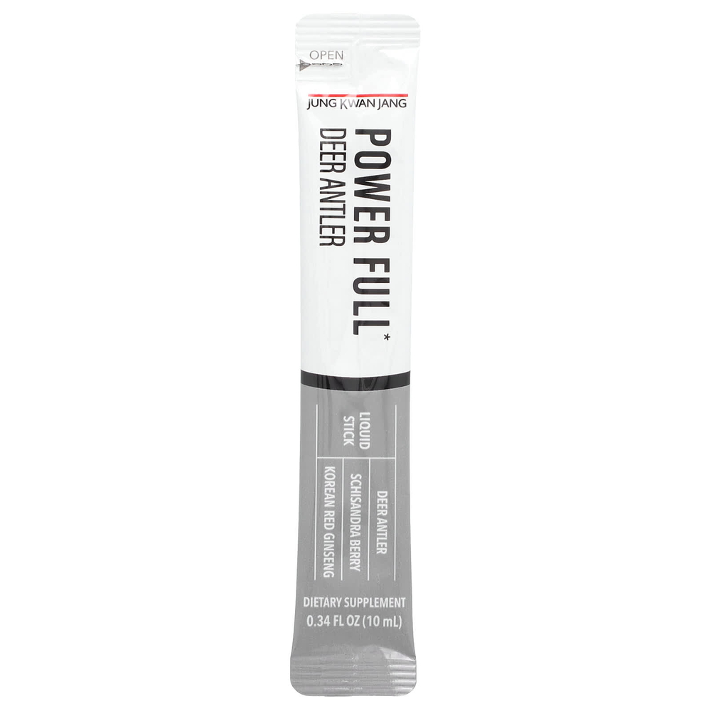 CheongKwanJang, Power Full, оленьие рога, корейский красный женьшень, 10 жидких стиков по 10 мл (0,34 жидк. унции)