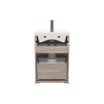 Тумба с умывальником напольная с ящиками IDDIS Zodiac, 50 см, белая/под дерево, ZOD5ABFi95K