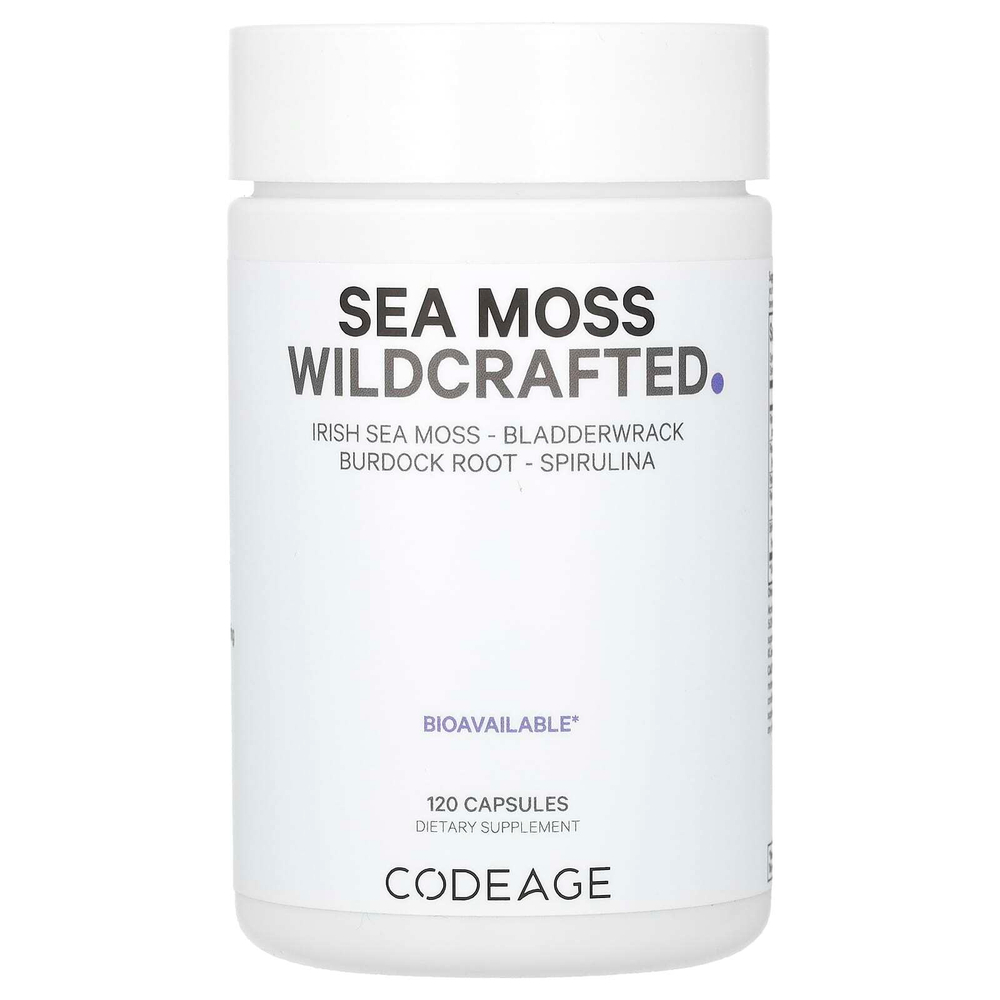 Codeage, морской мох, дикорастущий, 120 капсул