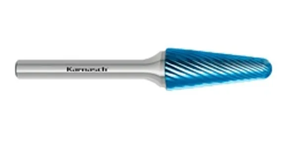 Борфреза твердосплавная Karnasch форма M, 3х11х3х38 мм, насечка HP-2, покрытие Blue-Tec, арт. 11.5090-015