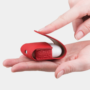 Чехол для наушников Petit из кожи теленка, красного цвета