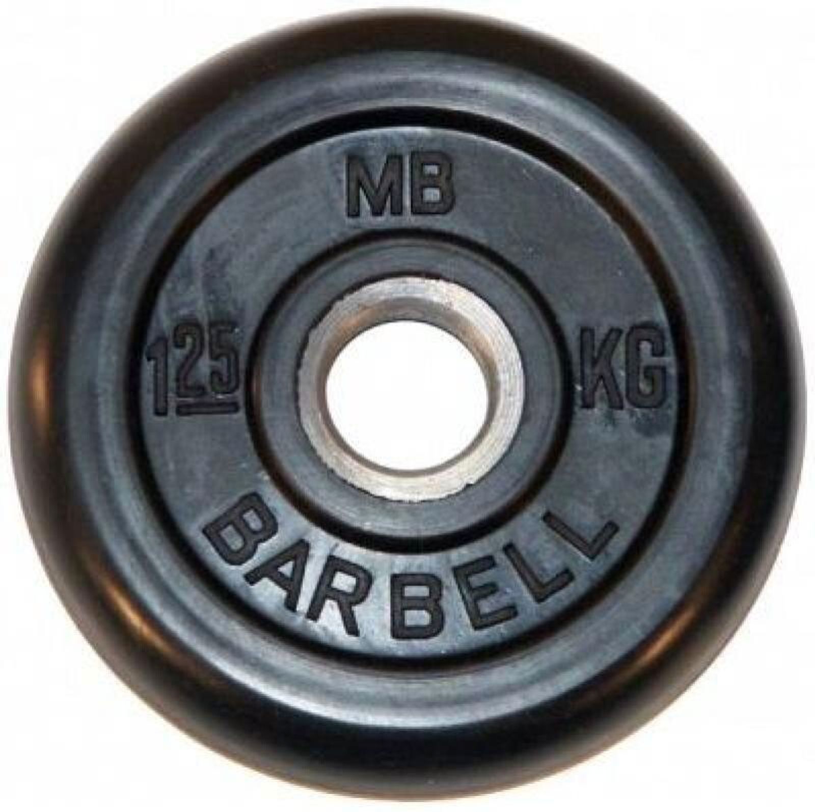 Диск обрезиненный BARBELL MB (металлическая втулка) 1.25 кг / диаметр 26 мм фото №1