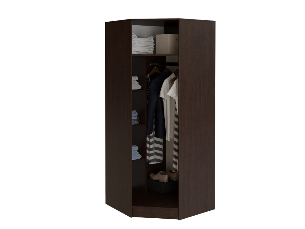 Шкаф угловой Фиеста, Дуб беленый, Венге