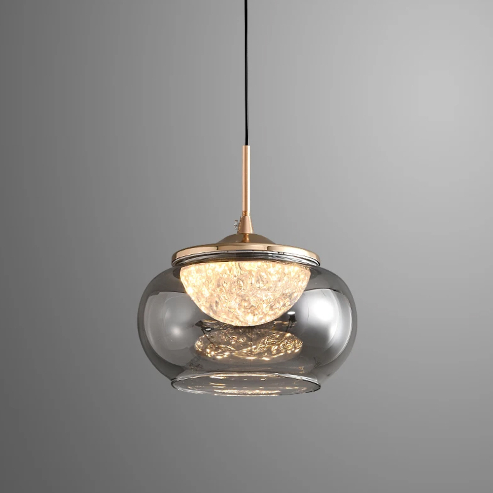 Подвесной светильник MT9128-1H gold/smoke