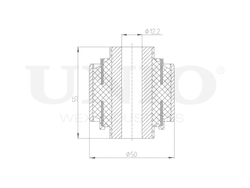 Сайлентблок внутренний переднего нижнего рычага UNIO RMP-20538