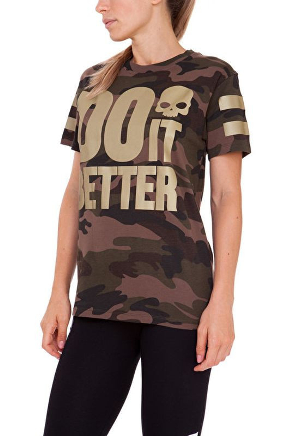 Женская футболка теннисная Hydrogen Do It Better T-Shirt Woman - camouflage