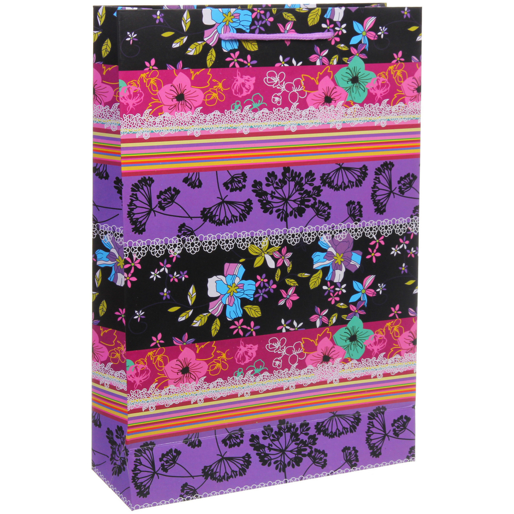 Пакет подарочный «Яркие краски» 17,5*25*7 см, микс