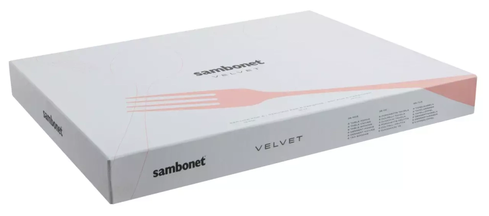 Sambonet - Набор столовых приборов «Бархат» 30 шт. (6 персон) / артикул   52512-N1  / GTIN 8014808373732