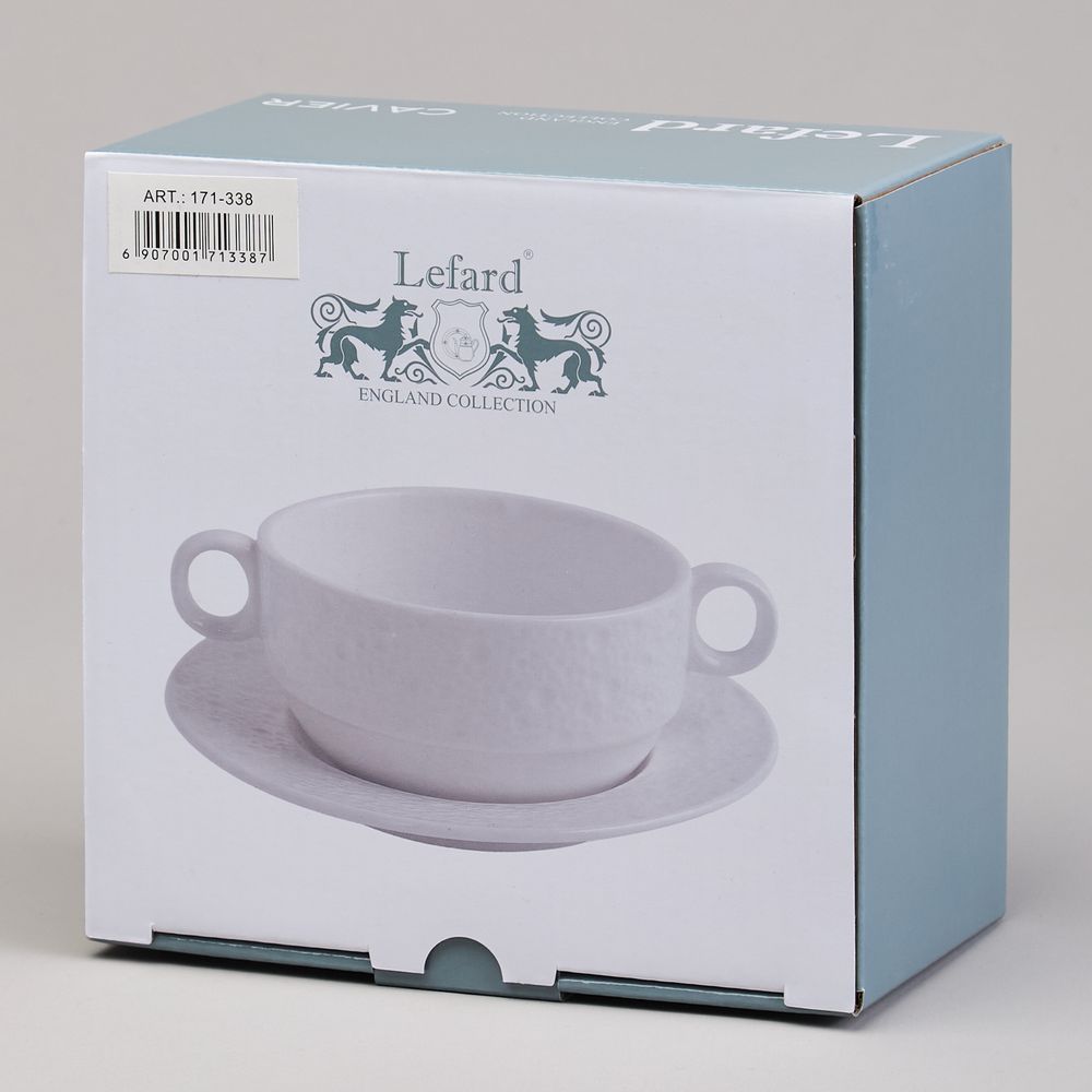 БУЛЬОННИЦА С БЛЮДЦЕМ LEFARD "CAVIER" 280 МЛ (КОР=24НАБ.)