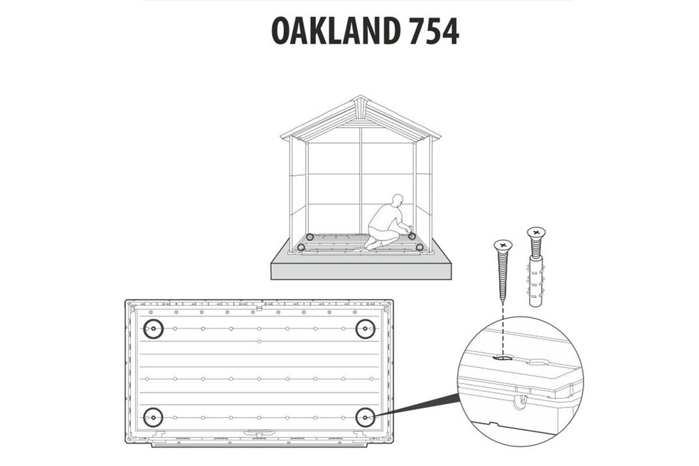 Сарай пластиковый Oakland 754