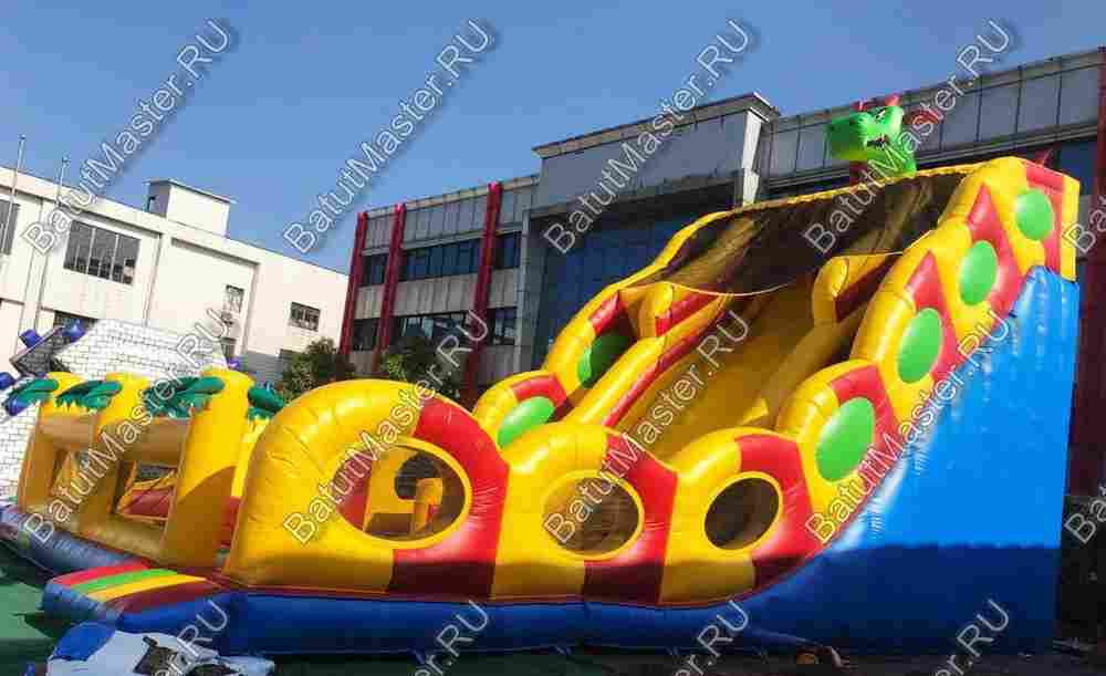 Коммерческий надувной батут-горка "Дракон" 16*8*11 м