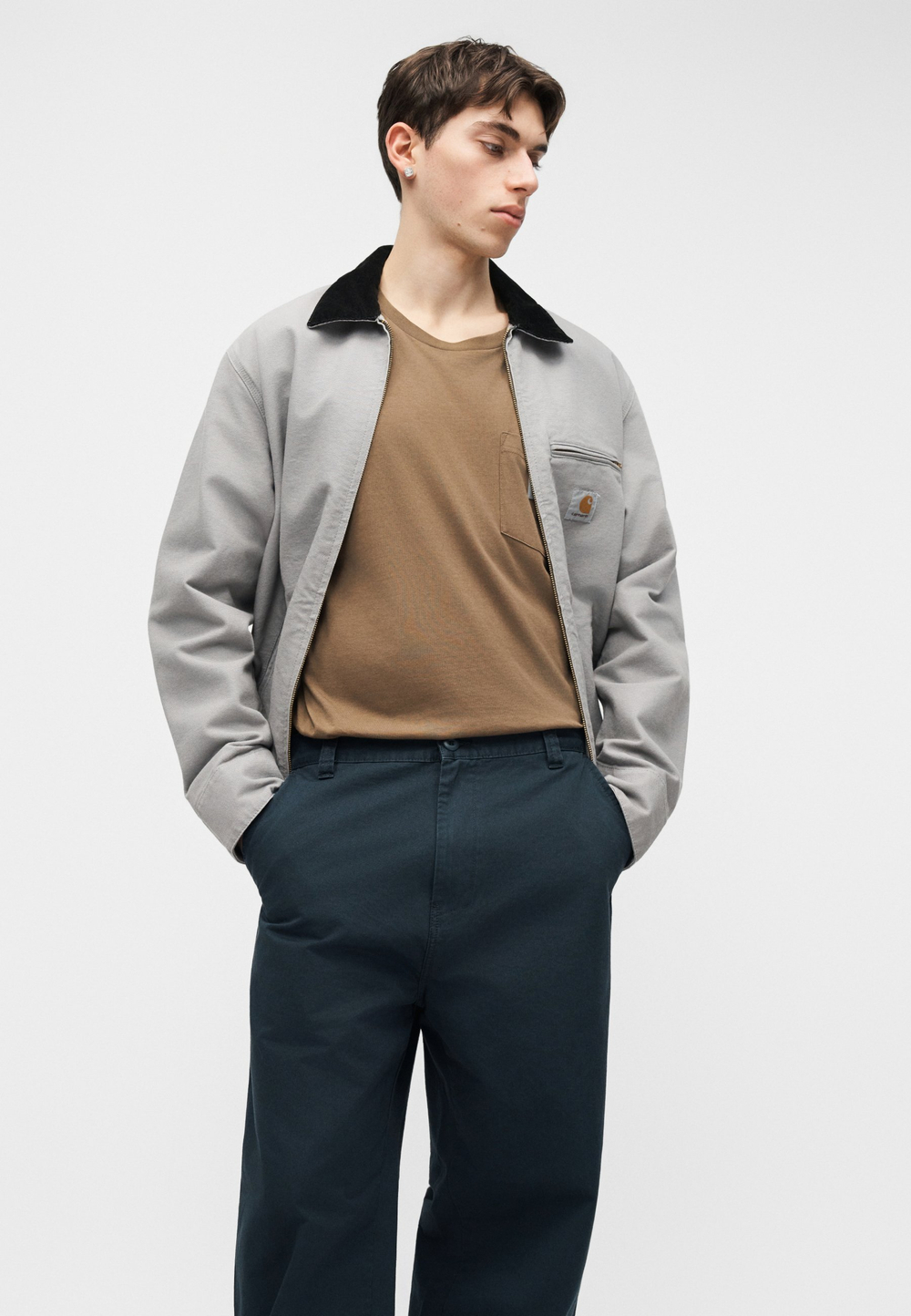 Carhartt WIP BRADY LENEXA - Тканевые брюки - Серый