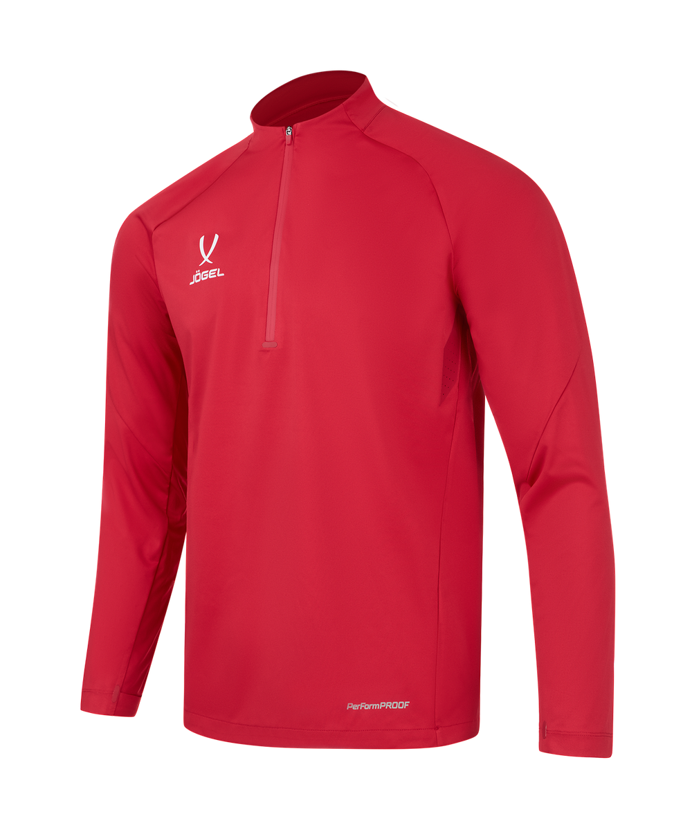Джемпер ветрозащитный JÖGEL PREMIER PerFormPROOF 1/4 Zip Wind Top, красный