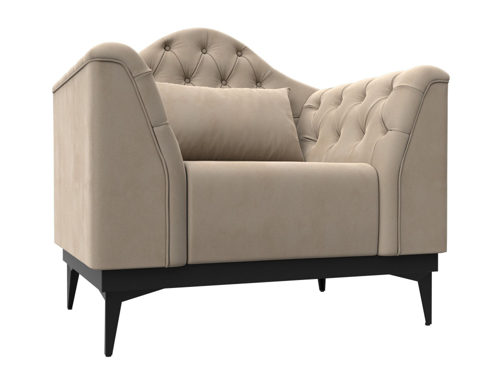 Кресло Флорида, Бежевый, Велюр, 112277