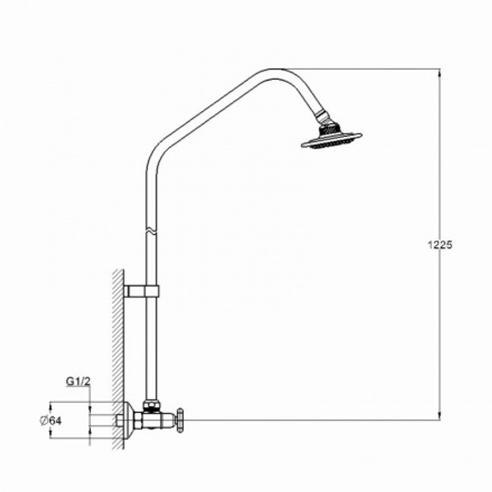 Смеситель с душевой стойкой SOLONE JIK16-B102-A