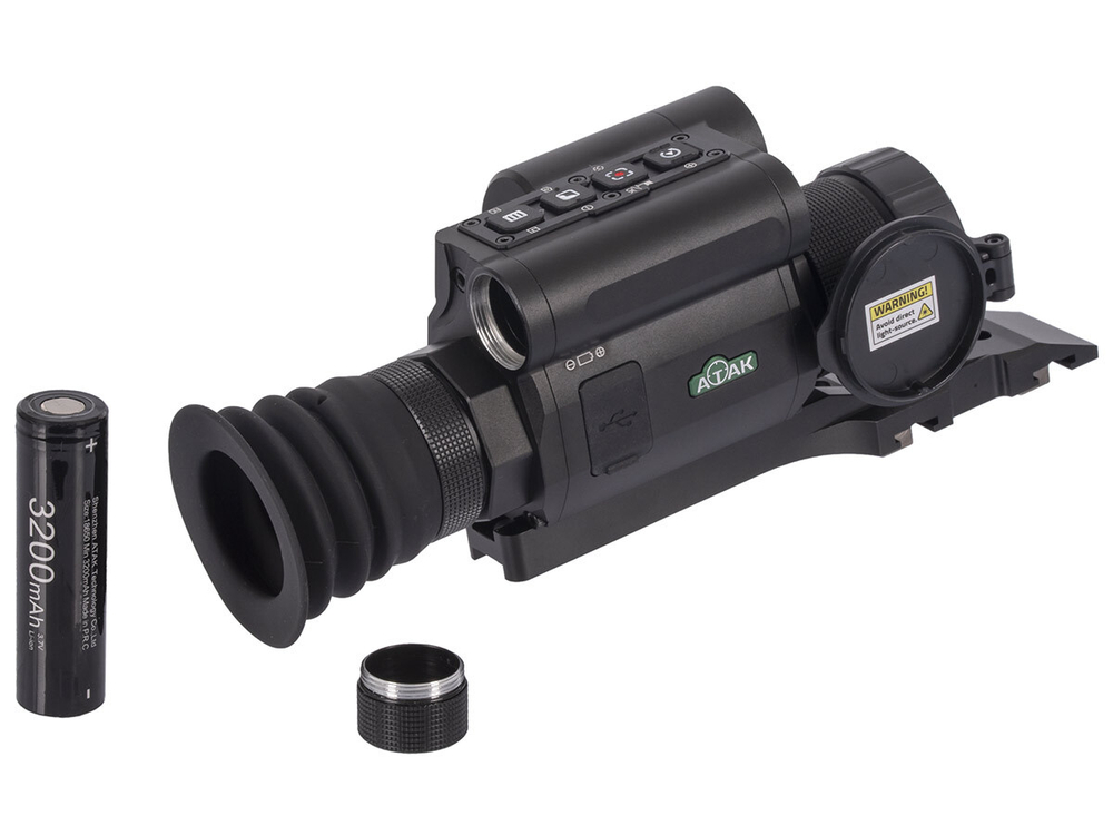 Тепловизионный прицел ATAK ET23-35LRF, x3.7/7.4/14.8/29.6, 384x288, лазерный дальномер + баллистический калькулятор, D=35мм