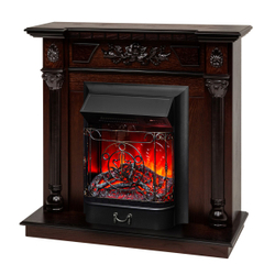 Электрокамин RealFlame Dacota AO античный дуб с очагом Majestic Lux Black RC
