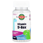 KAL, Dinosaurs®, витамин D-Rex™, арбуз, 15 мкг (600 МЕ), 120 микротаблеток