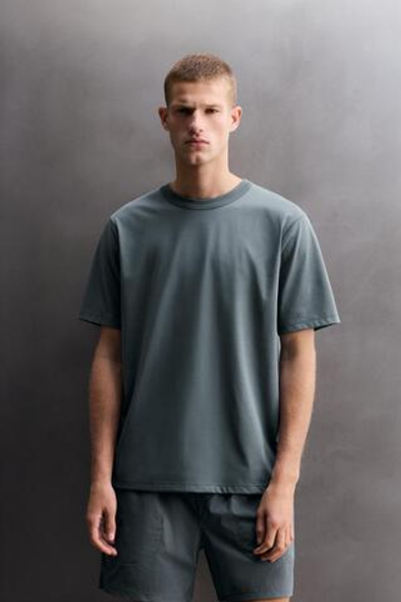 ZARA ФУТБОЛКА ДЛЯ ТРЕНИРОВОК COMFORT, СТАЛЬНОЙ СИНИЙ