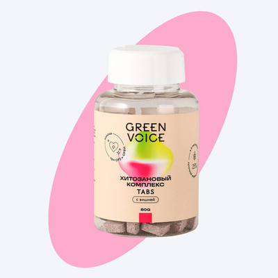 Хитозановый комплекс TABS с вишней "Green Voice", 80 г