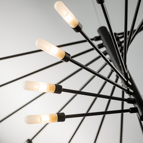 733247 Люстра RAGNO 24х40W G9 ЧЕРНЫЙ МАТОВЫЙ