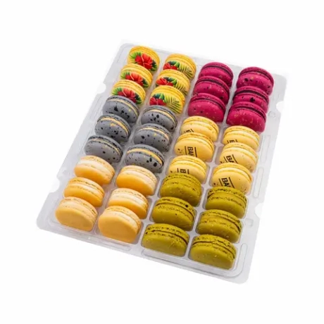 Пирожные "МАКАРОНС" 36шт (пломбир, фисташка, карамель, банан, манго-маракуйя, вишня)