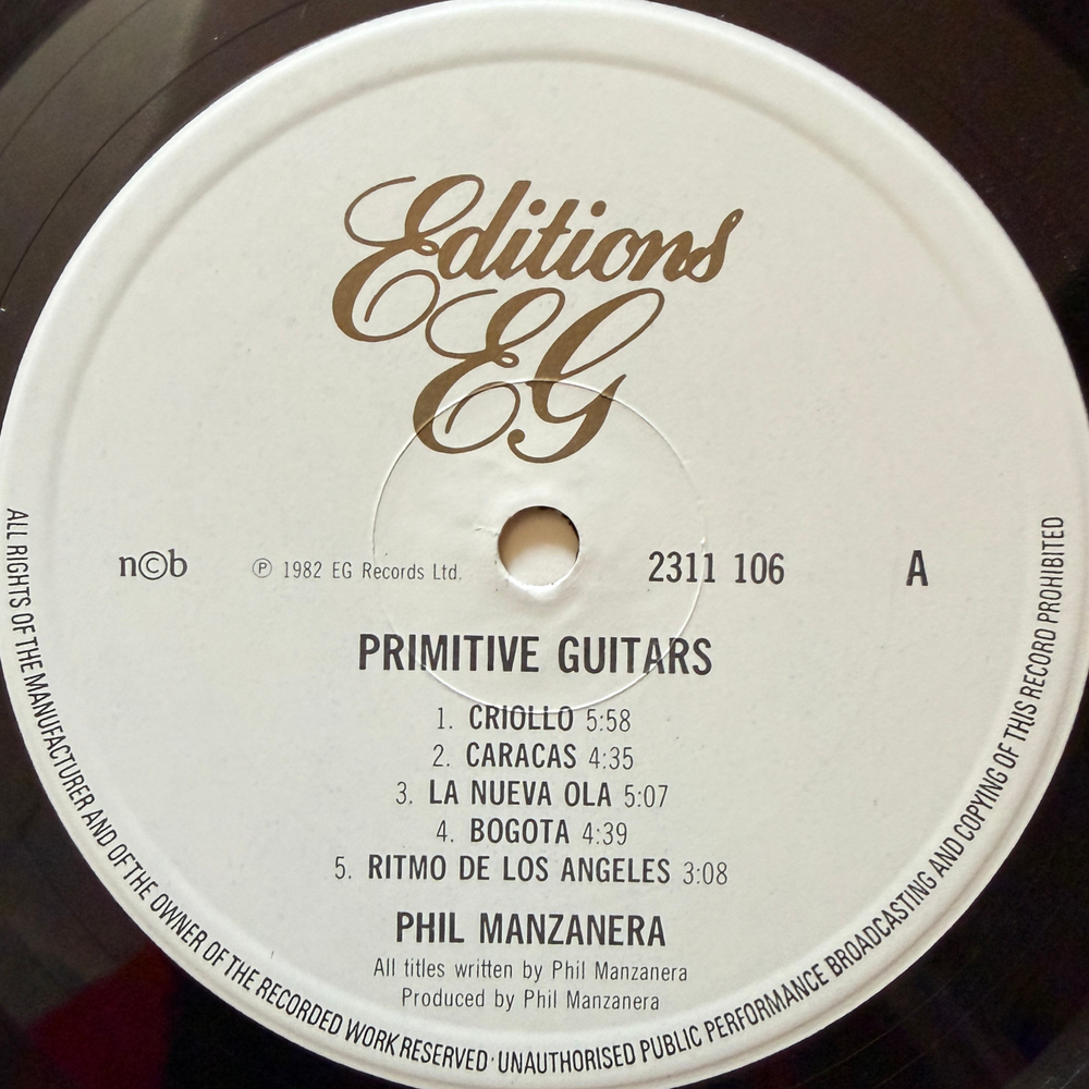 Phil Manzanera ‎– Primitive Guitars (Скандинавия 1982г.) Т