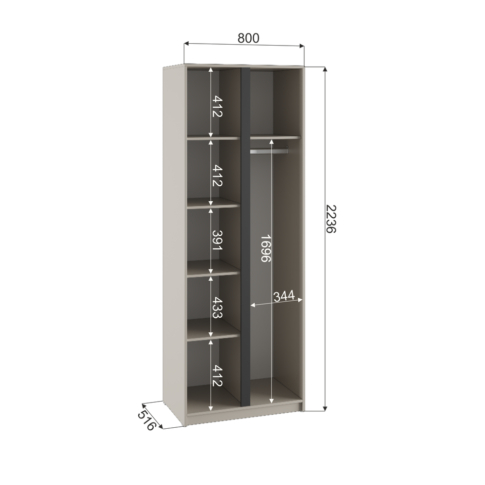 Фаворит Шкаф 2-х створчатый