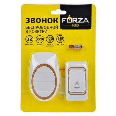 Звонок беспроводной Forza 8209 32 мелодии (924-062)