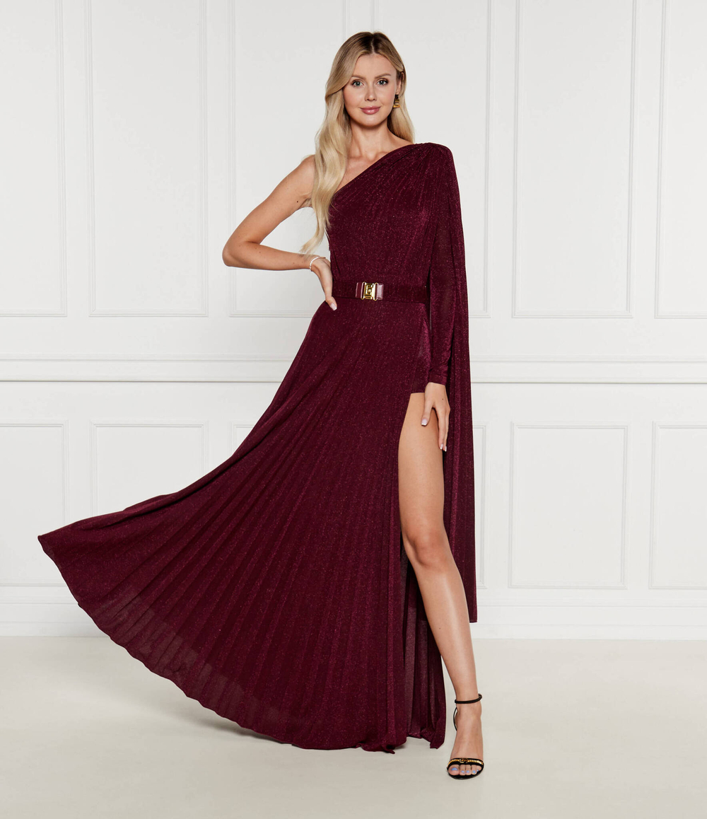 Платье с ремешком Elisabetta Franchi - бордовый(AB68646E2)