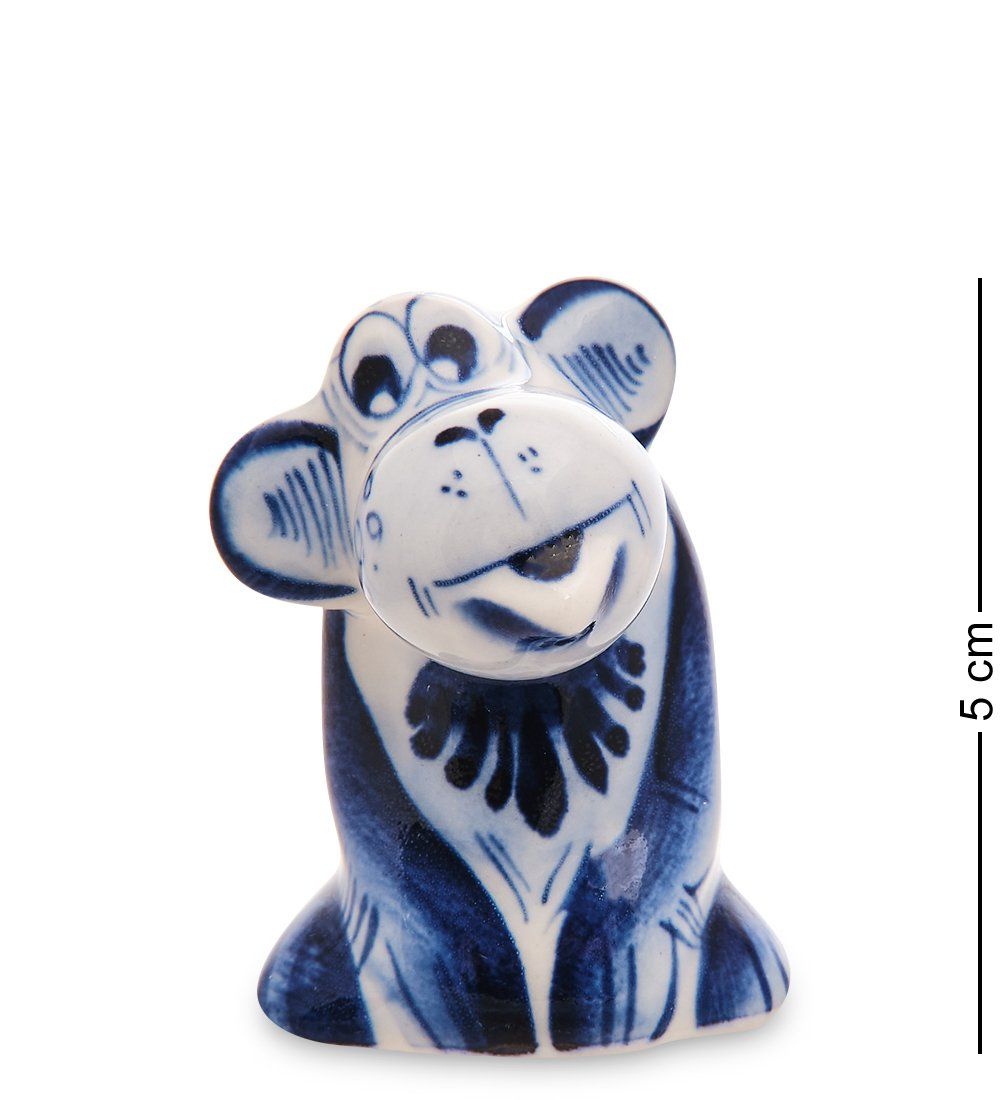 ГЛ- 743 Фигурка «Обезьяна» (Гжельский фарфор)