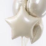 F Шар Звезда 18''/46 см, Кремовый Сатин (БГ-15)