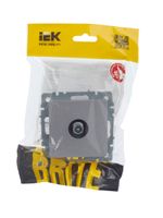 BRITE Розетка TV проходная РТВ10-0-БрА алюминий IEK