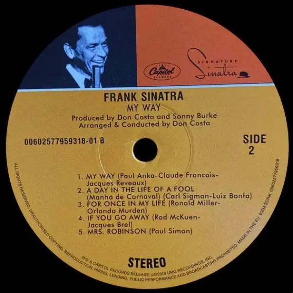 Frank Sinatra – My Way - 50th Anniversary LP