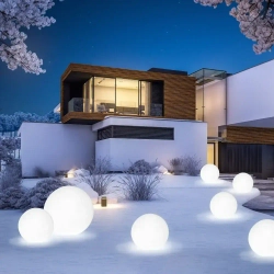 Уличный одноцветный светильник шар 60 см, от сети 220 В