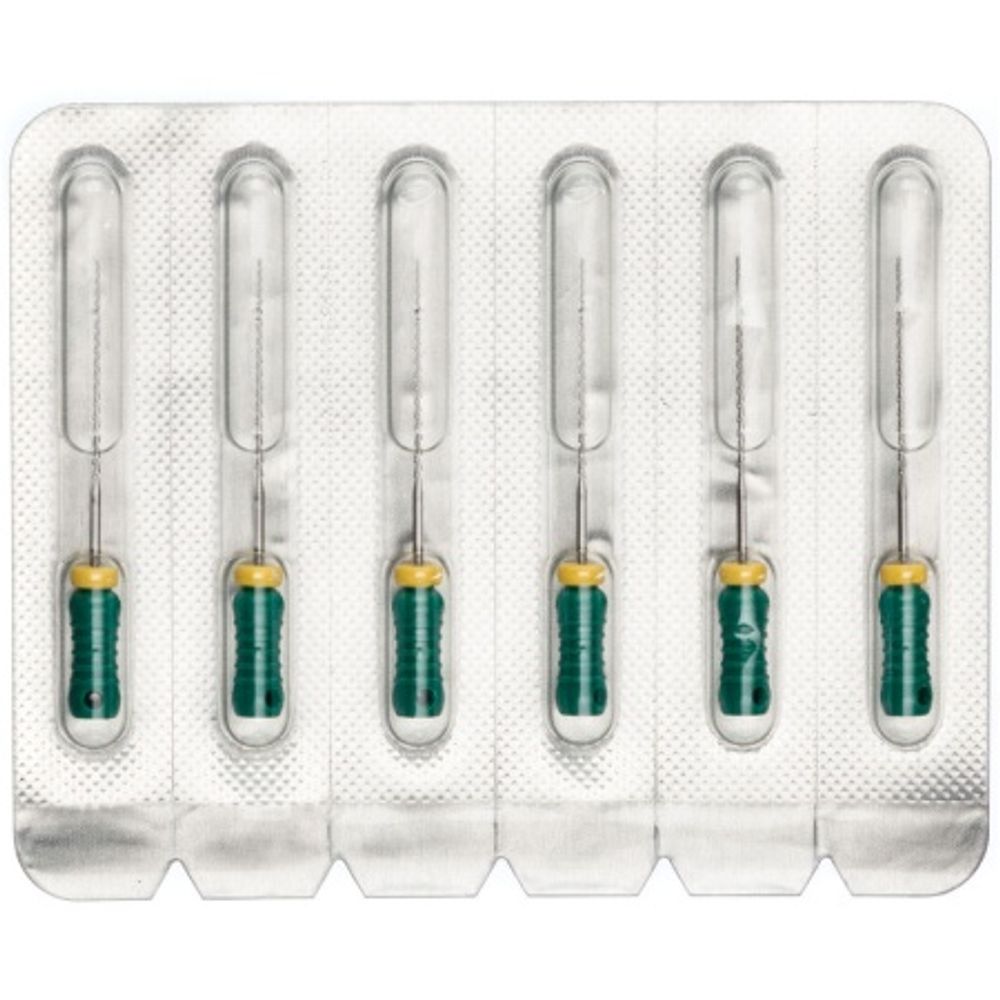 Pro-Endo H-Files №35 (25мм) (6шт.) Про-Эндо Аш-файлы, каналорасширители ручные