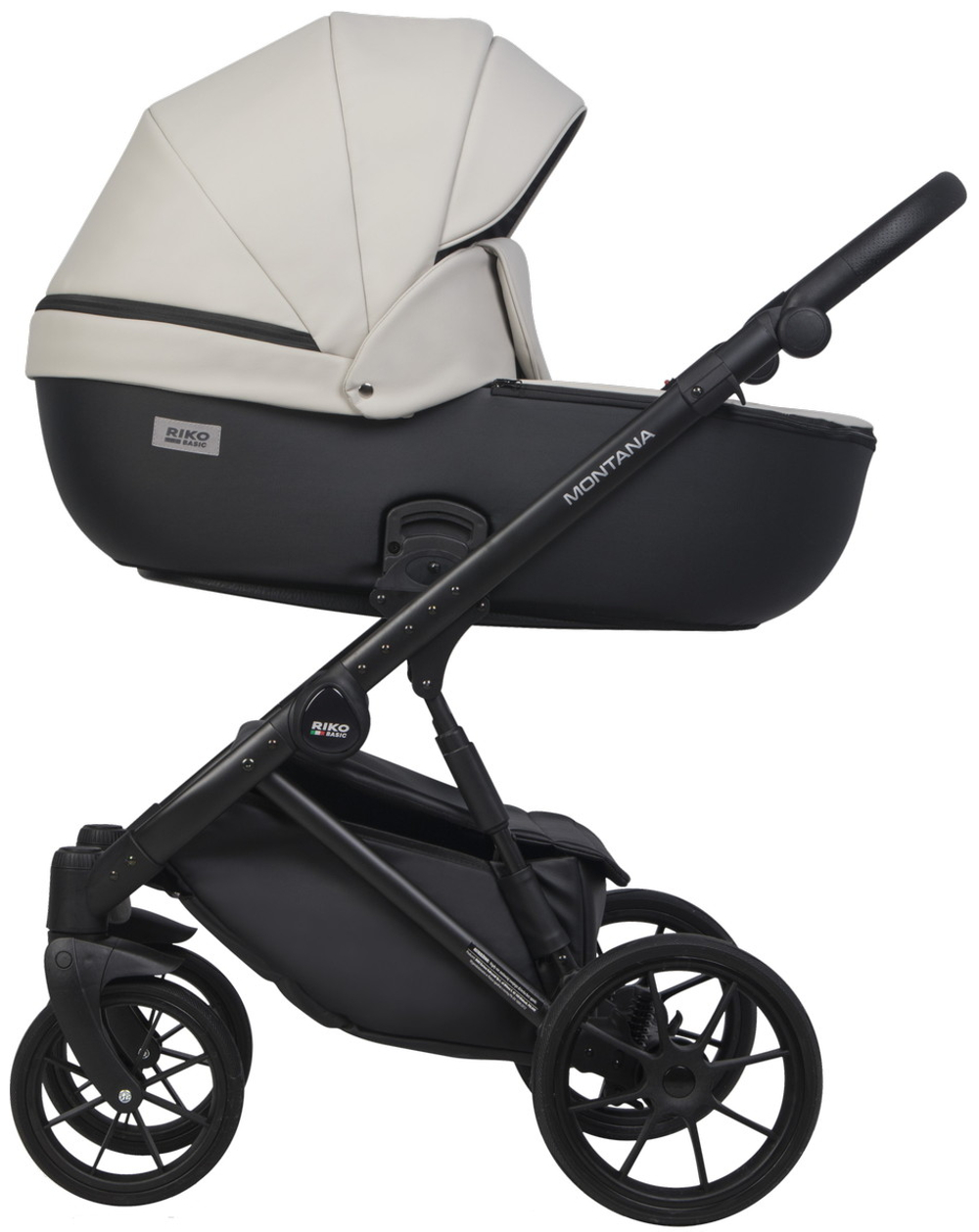 Детская коляска Riko Basic Montana X Ecco 2 в 1 31 Light Silver-Black (св.серый-черный)
