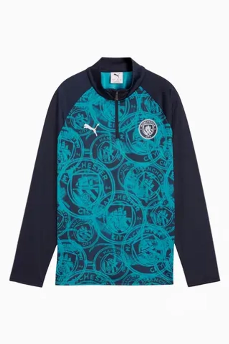 Кофта Puma Manchester City 25/26 Warm Up 1/4 Zip Top Junior - темно-синий