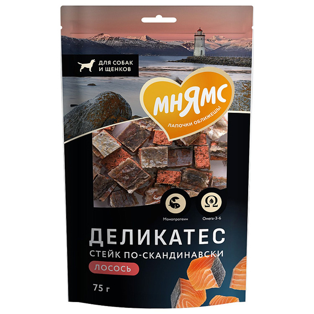 Лакомство Мнямс Деликатес "Стейк по-скандинавски" для собак 75 г