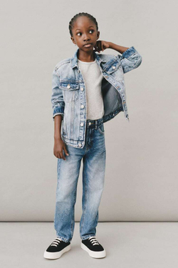 ZARA ДЖИНСЫ MOM FIT, СИНИЙ