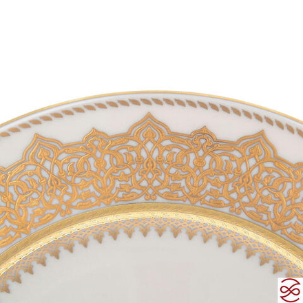 Набор тарелок Falkenporzellan Agadir Seladon Gold 27см(6 шт)