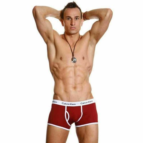 Мужские трусы боксеры красные Calvin Klein 365 Cherry-Red