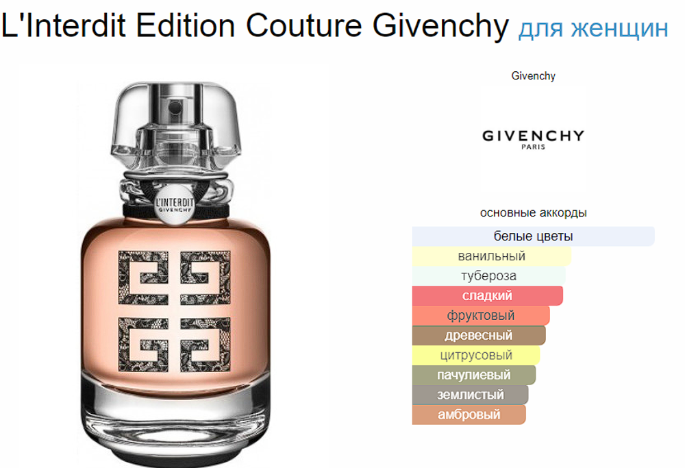 Givenchy L'Interdit Edition Couture 80ml edp (duty free парфюмерия)