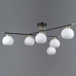 Потолочная люстра ILLUMICO IL0446 IL0446-6CSQ-24 BK AB LIBRA