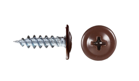 Саморезы для тонк. пластин 4,2x16 темно коричневый/белый цинк 20 шт 232850
